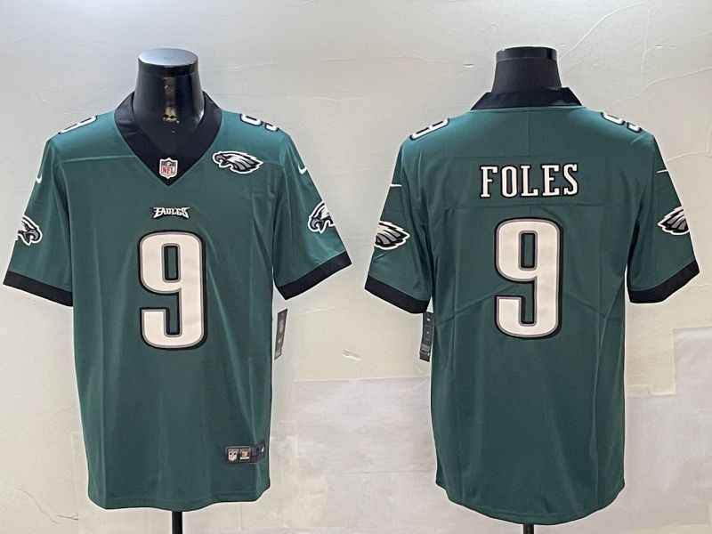 Men Philadelphia Eagles #9 Foles Green Second generation 2024 Nike Limited NFL Jersey style 3->philadelphia eagles->NFL Jersey